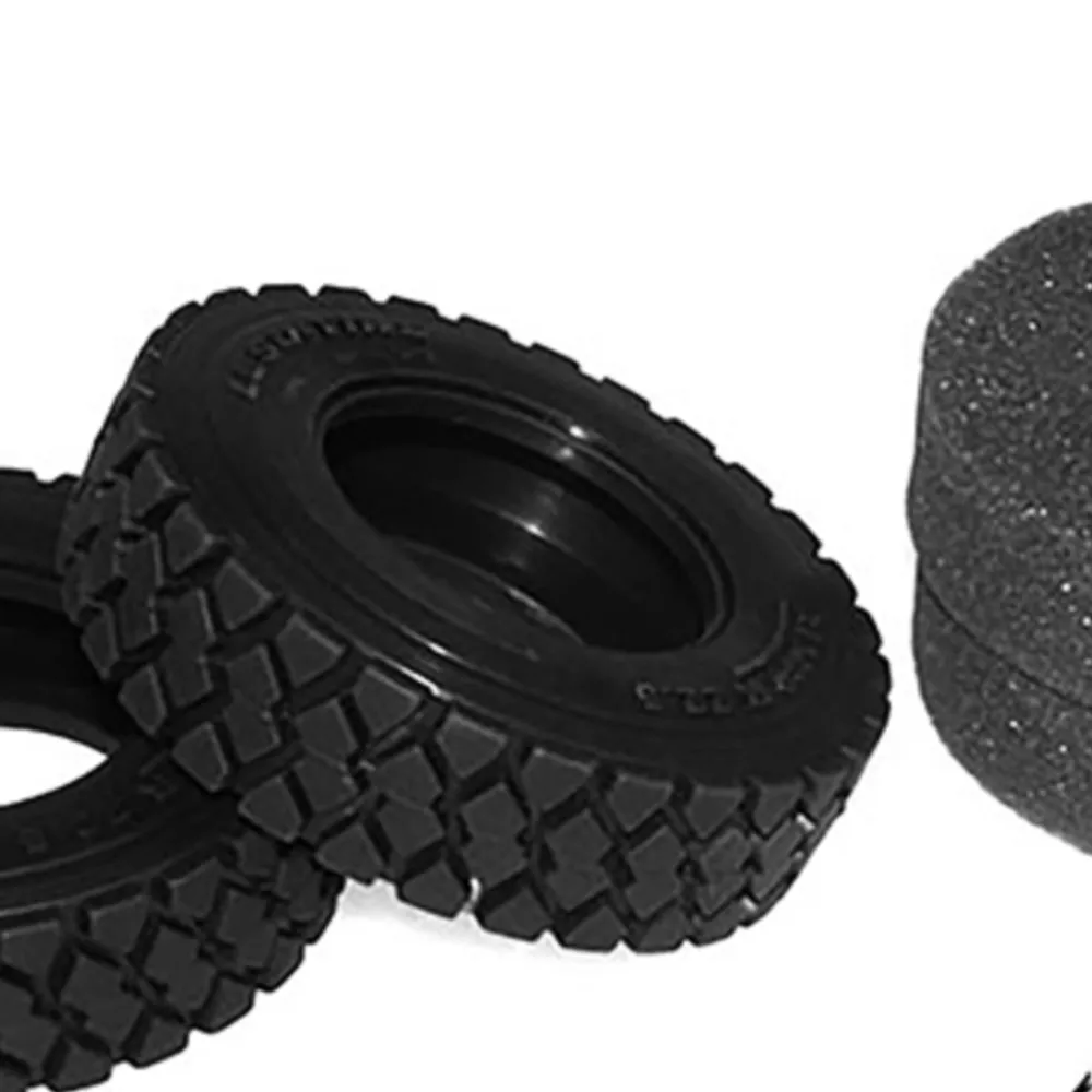 

LESU1Pair Rubber Wheel Tires 85MM Simulation RC Accessories for Tamiyaya 1/14 RC Tractor Truck Remote Control Vehicle RC Toys