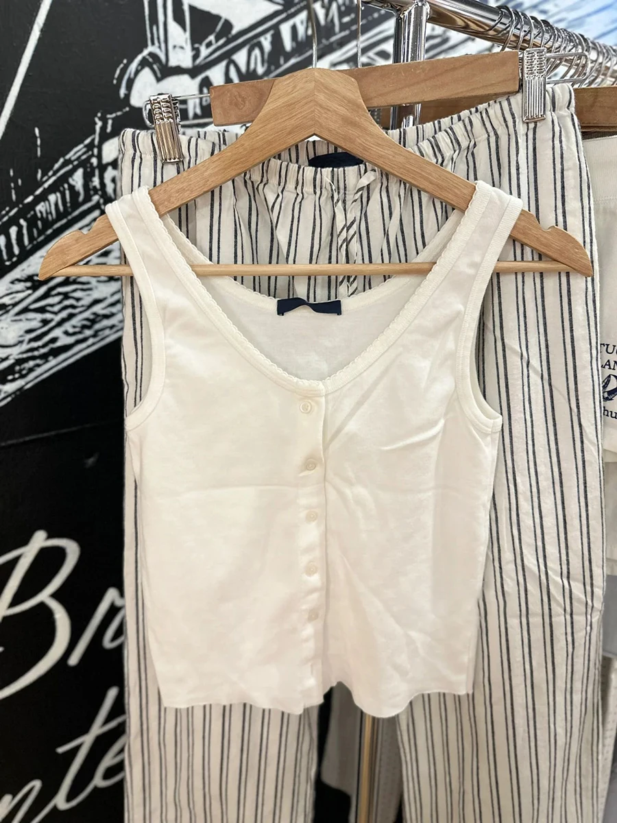 الدانتيل تقليم الأبيض سليم تانك القمم امرأة الصيف القطن أكمام بسيطة الأساسية سترات Preppy نمط الحلو لطيف المحاصيل القمم Y2k بروتيل #3