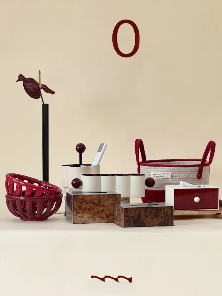 

Desktop Organizer Box Tissue Box Remote Control Storage Metal Polied Surface Simple Sle Square ape Home Storage Supplies