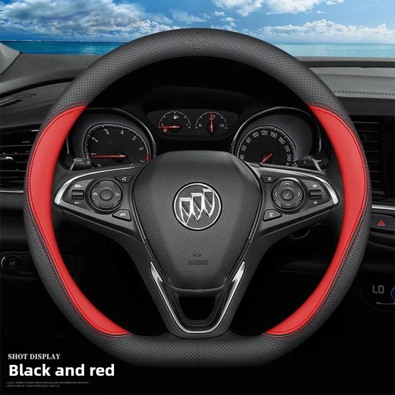 Leather anti-slip breathable car steering wheel cover suitable for Buick Envision Enclave Envista Regal LaCrosse Cascada Electra