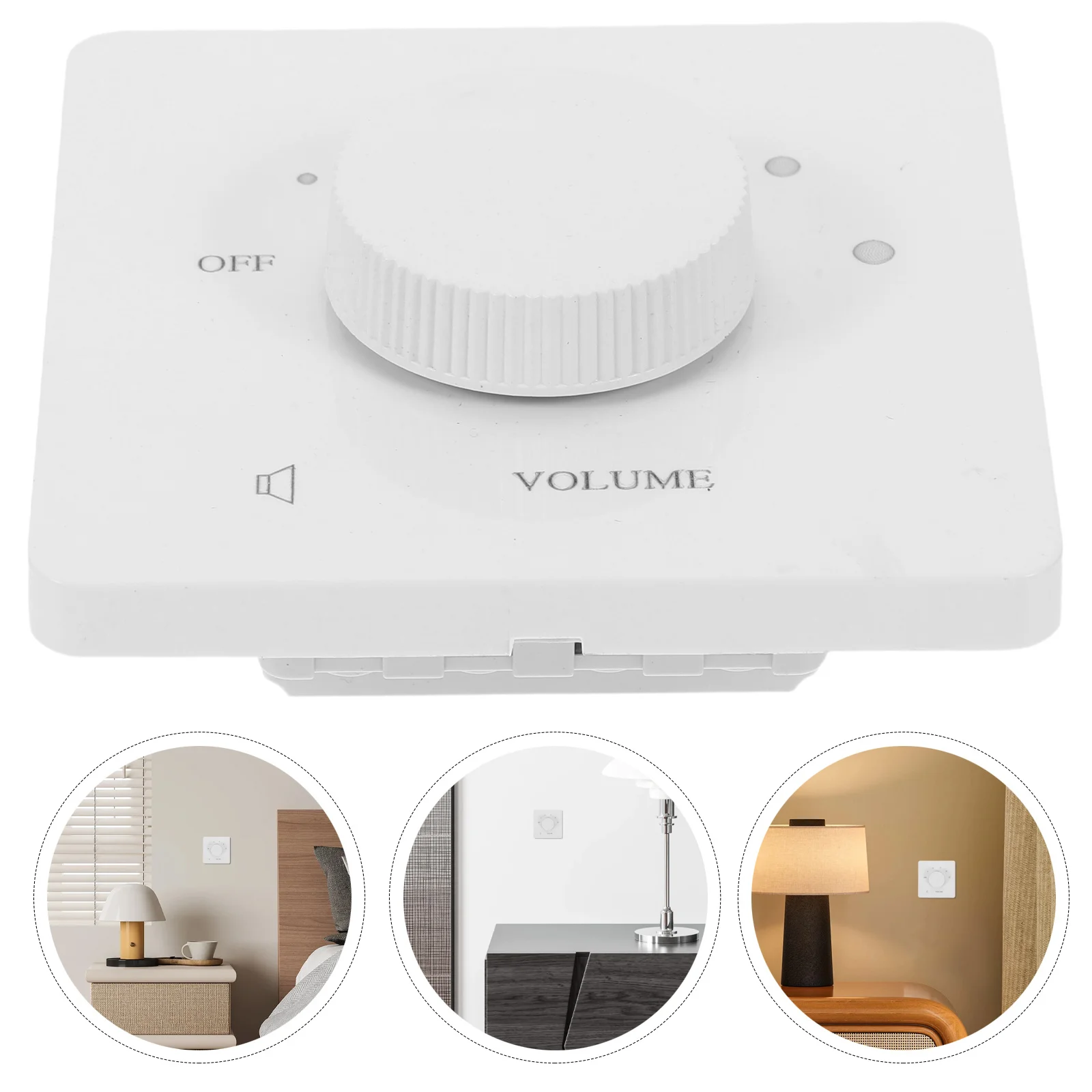 

Volume Control Switch Adjustable Audio Input Selector White Passive Controller Speaker Tone Panel Electroacoustic