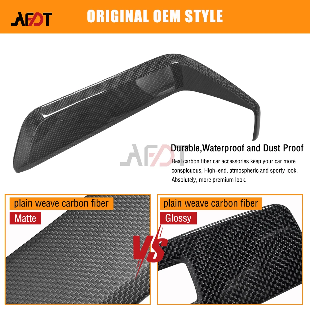 AFDT Real Carbon Fiber Dashboard Trim Cover Center Consle Decoration Sticker For Porsche 911 992 2019-2024 Car Interior