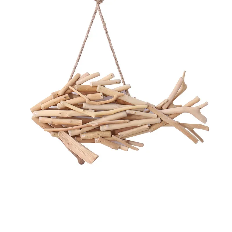 

Log fish wall hanging wall three-dimensional decoration living room model room hotel homestay restaurant wall decoration hom