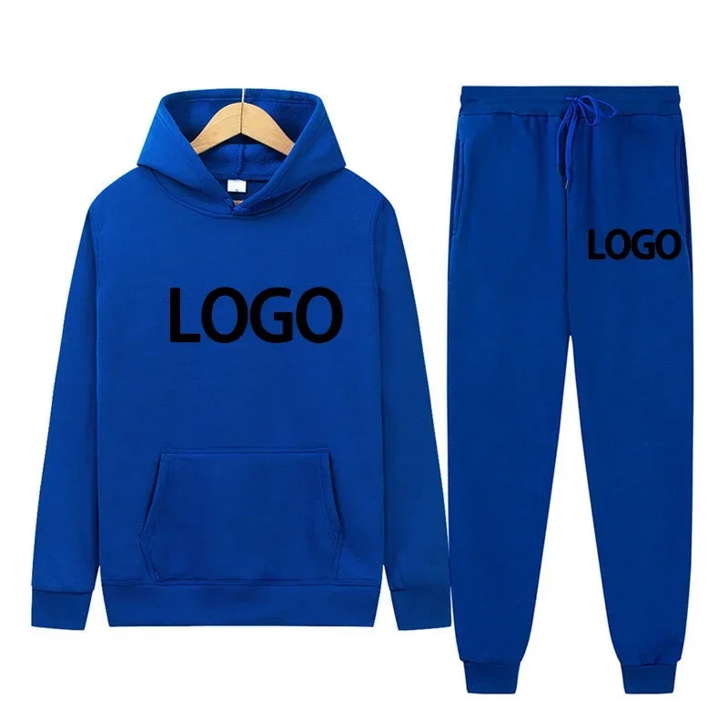 Op maat gemaakte bedrukte trainingspakken voor heren en dames, hooded sweatshirts en joggingbroeken, hoge kwaliteit unisex dagelijkse casual sport hoodies pak
