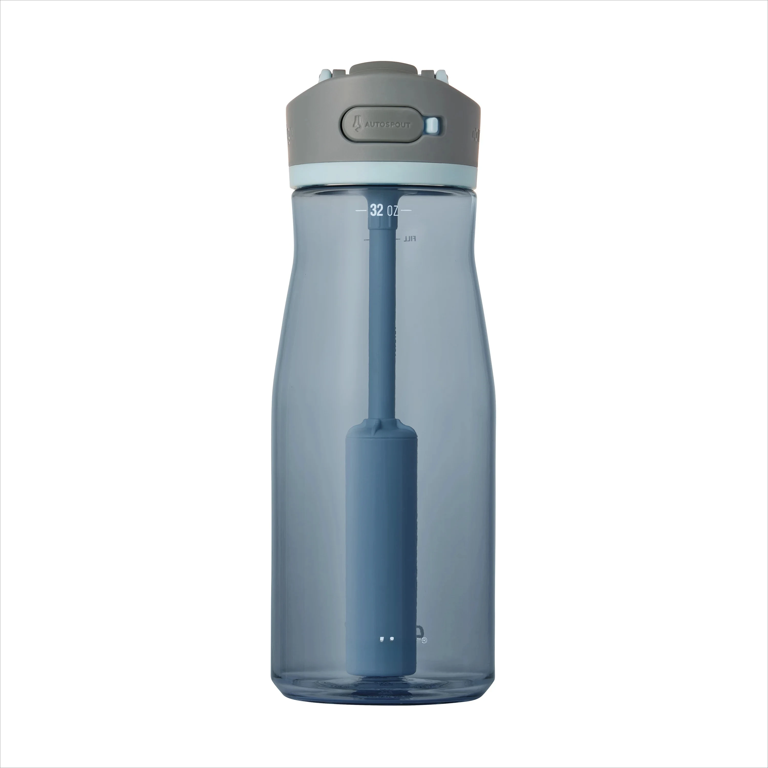 

Пластиковая бутылка для воды с фильтром Wells с AUTOSPOUT ® Соломенная крышка, 32 унции, Dark Ice