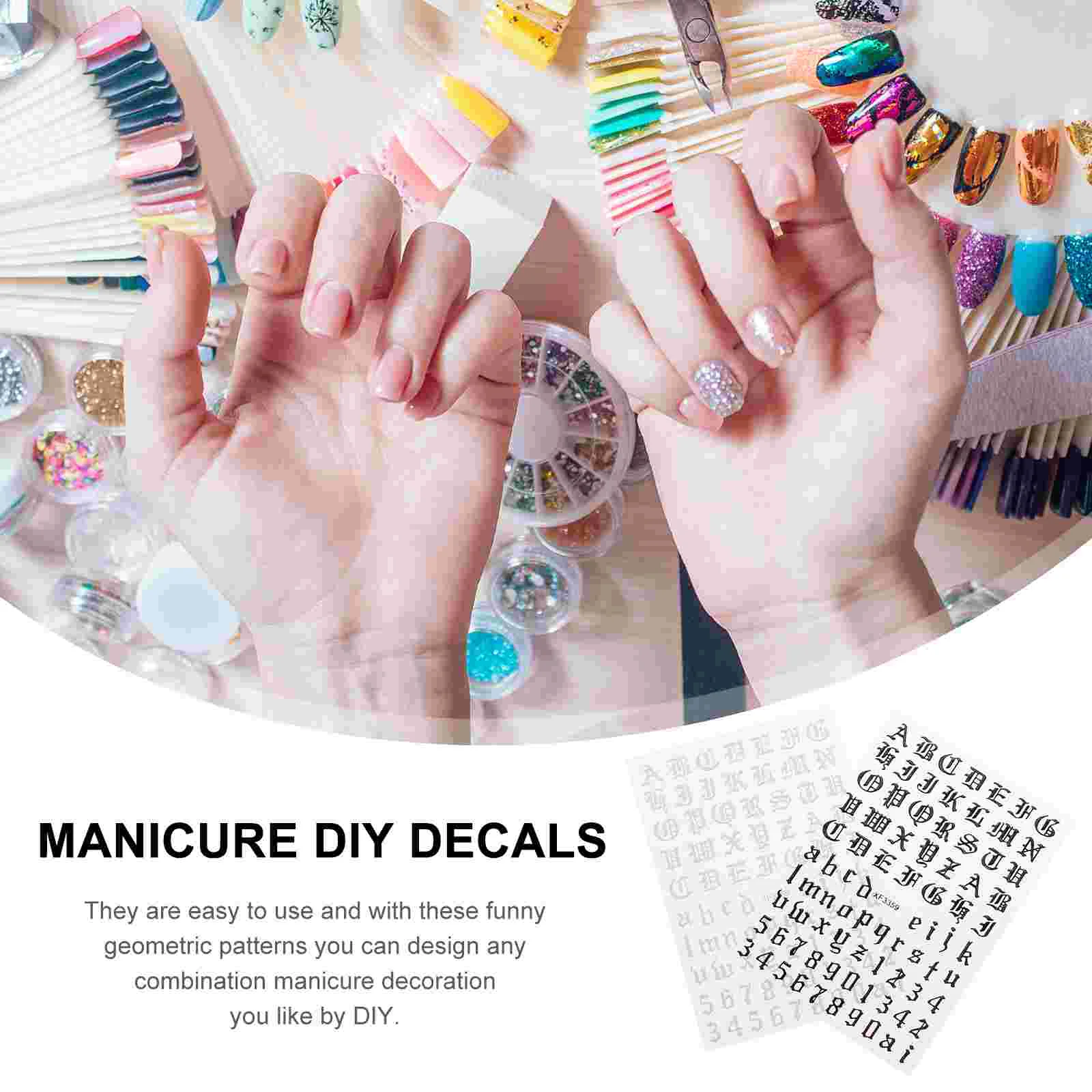 5 ensembles d'autocollants pour ongles, décorations décoratives Cool, décorations créatives pour ongles, décalcomanies élégantes, DIY bricolage