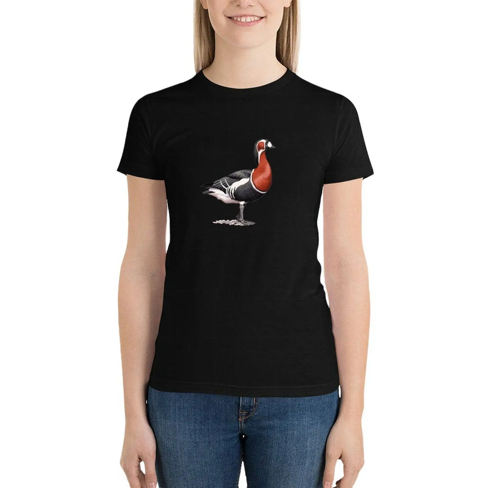 Red-breasted Goose T-Shirt kawaii clothes Short sleeve tee black t shirts for Women