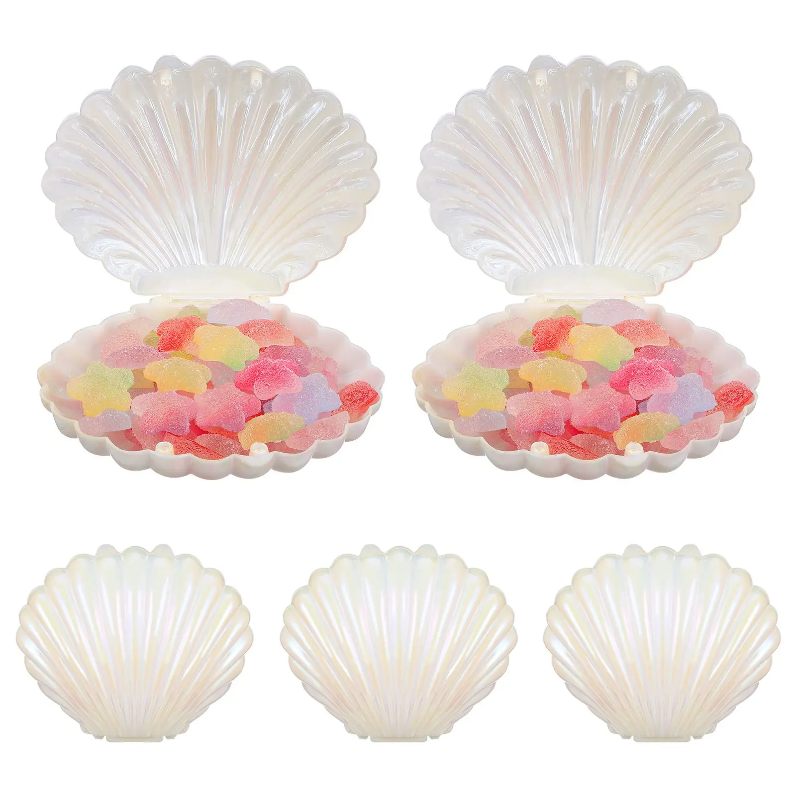 

30 Pcs Candy Box Seashell Shaped Party Decoration Gift Holder Wedding Bridal Shower Favor Boxes for Candies Jewelry Toys Food