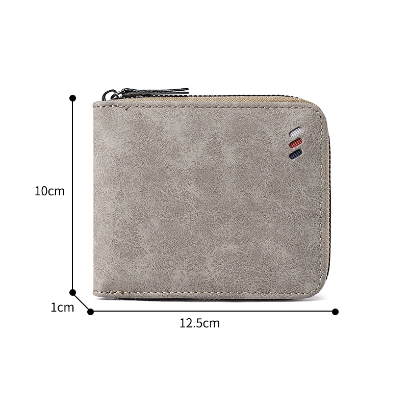 New High-Capacity Men's Wallet - Multi-Card Organizer with Anti-Theft, Anti-Skimming & Anti-Demagnetization Features