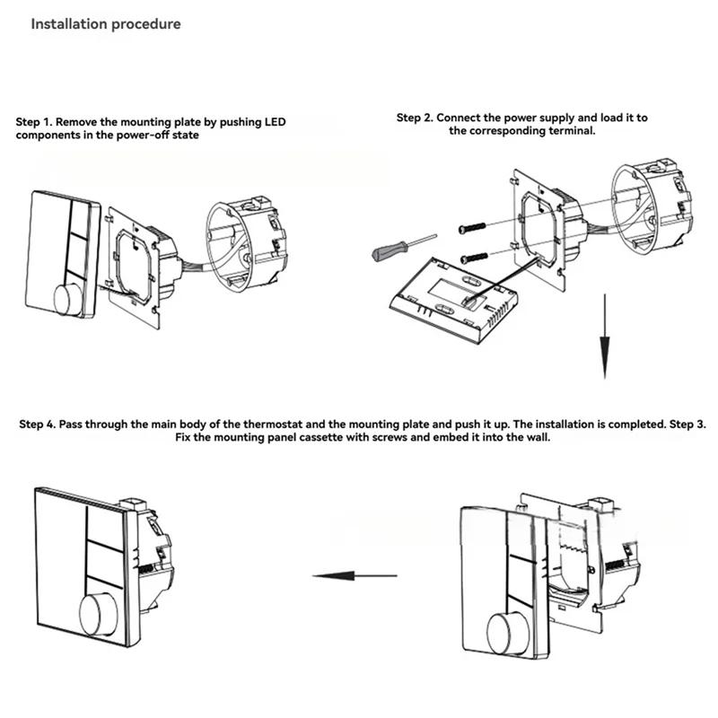 AA01-Tuya Smart Thermostats For Air Conditioner With WIFI Remote Control Smart Knob Thermostat LED Temperature Control Switch A