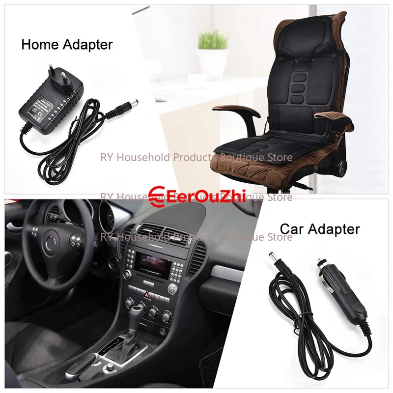 Electric Heating Full Body Massage Car Chair Office Massage Lumbar Neck Pain Relief Powerful Motors Vibration Stimulating