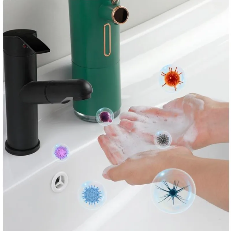Cartoon Cute Cactus Touchless Liquid Soap Dispenser Smart Sensor Hands-Free Automatic Soap Dispenser Pump For Bathroom Kitchen