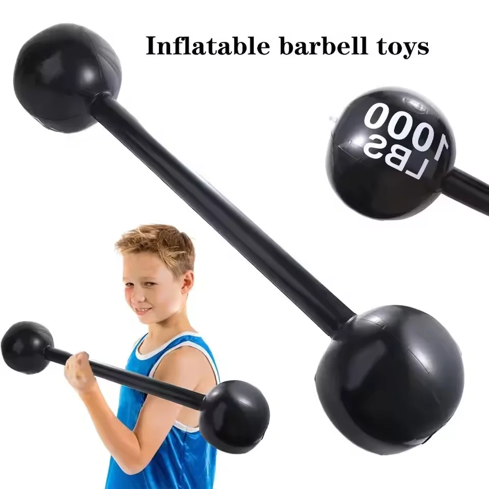 Inflatable Barbell PVC Party Event Game Props Baby Gym Dumbbell Toy Kids Sports Fitness Dumbbell Parent-Child Interactive Toys
