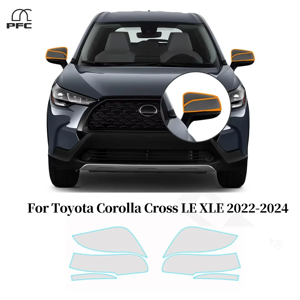 

Headlight Rearview Film TPU Paint Protection Film For Toyota Corolla Cross LE XLE 2022-2024 Pre-cut PPF Clear Bra Anti-scratch
