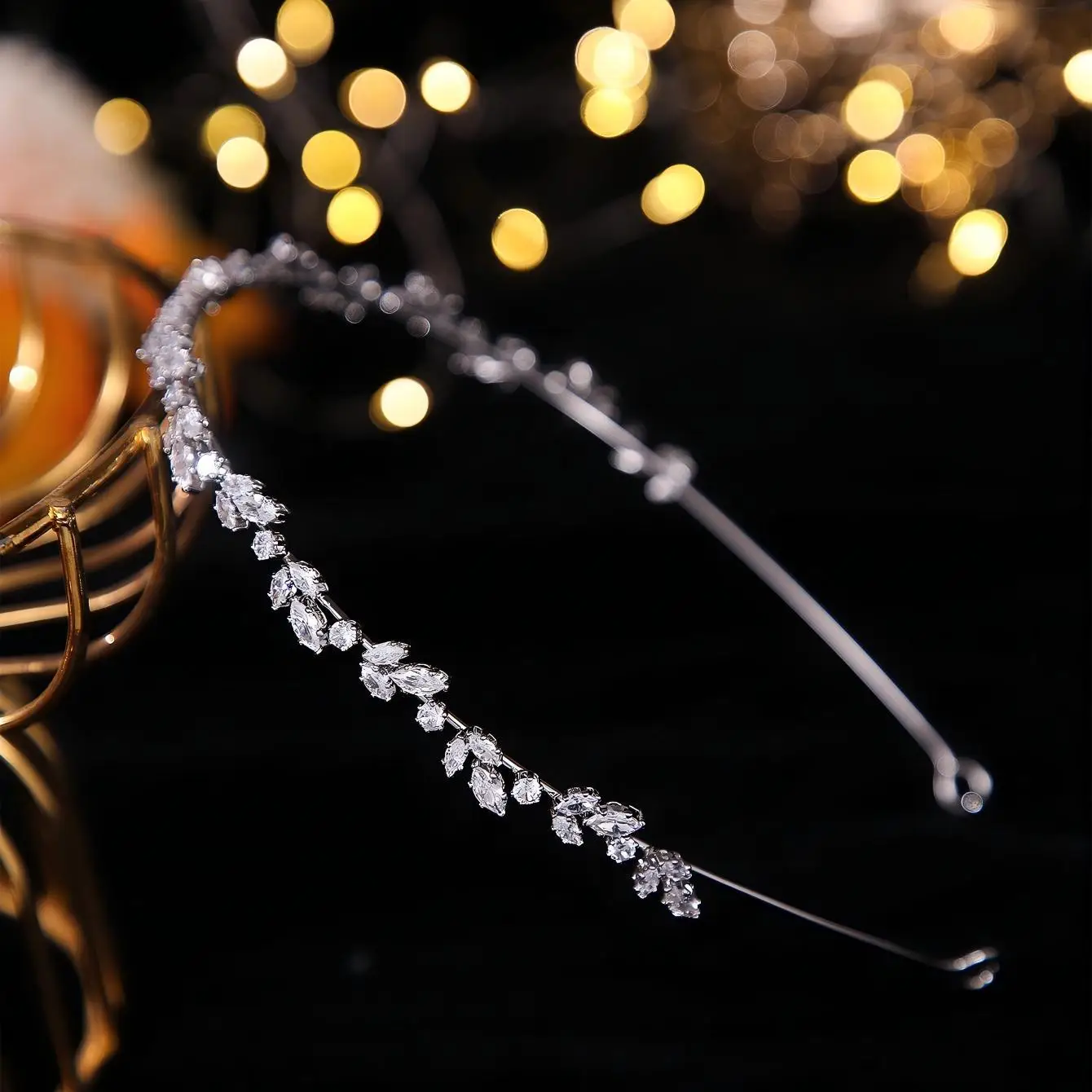 Luxury Bridal Tiara Headband For Wedding Hair Jewelry Headdress Zircon CZ Women Tiaras For Party Prom Hairband Bride Headpiece
