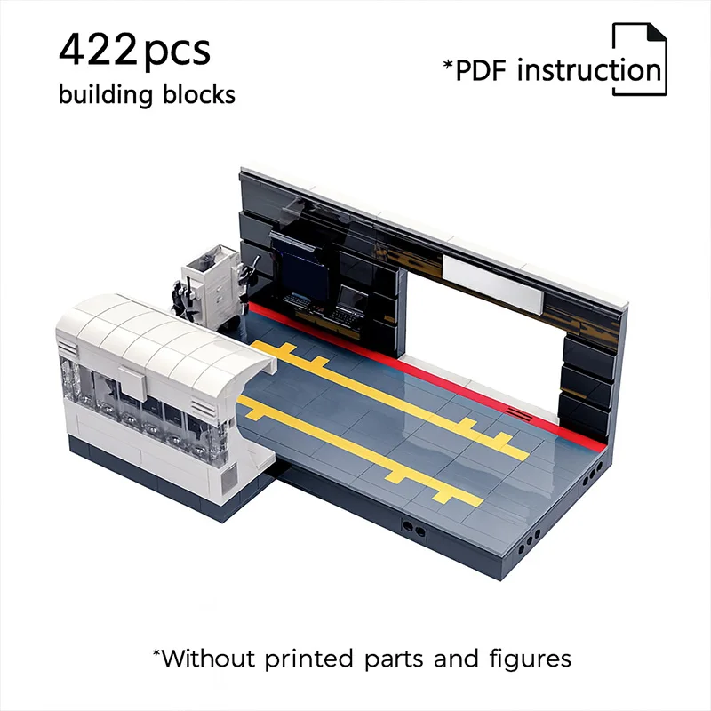 APX GP Pit House Show Base Monitoring Station Building Block Creative DIY Assembly Collection Toys Gfit MOC Bricks Model