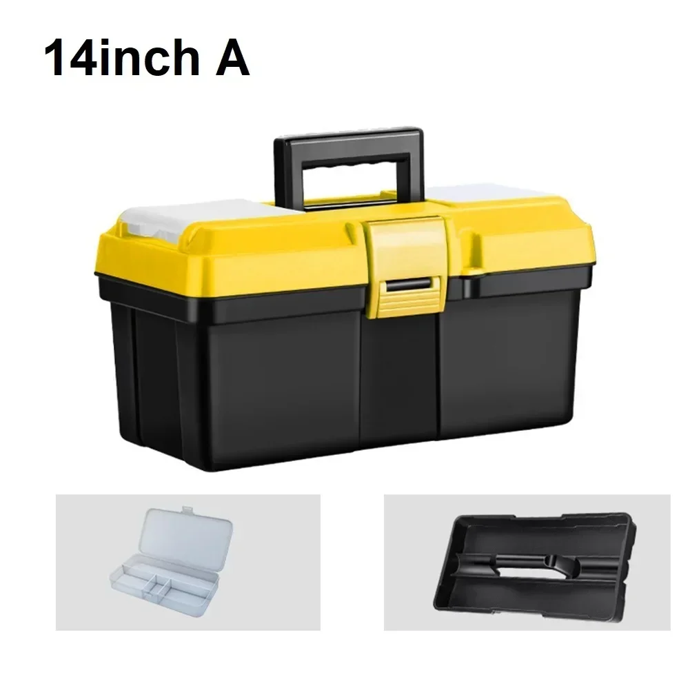 12-14in Professional Tool Box Tool Organizer Plastic Thickened Tool Storage Tool Household Hardware Tools Box Part