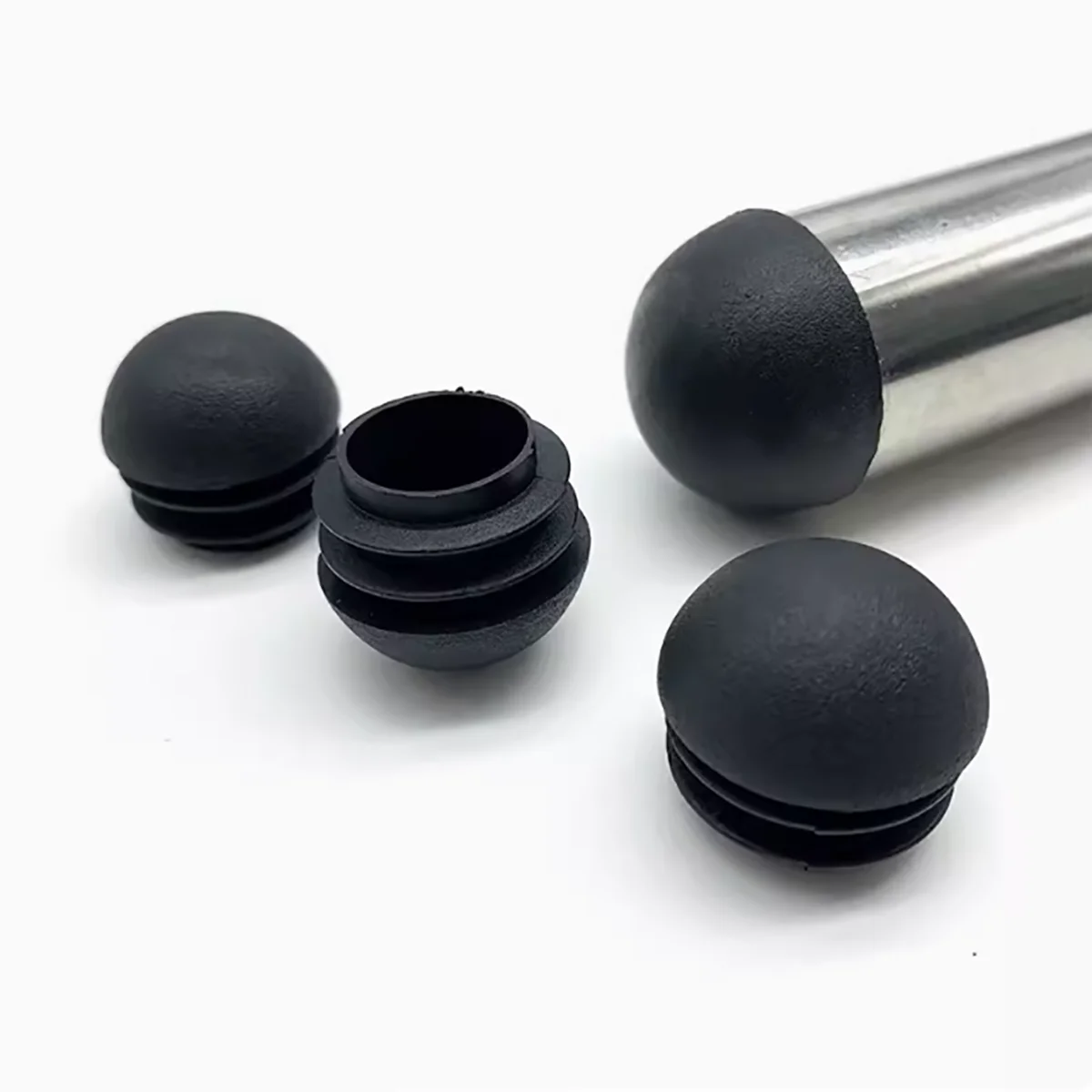 Tappo di chiusura in plastica tondo nero tappo terminale tubo inserti tappo tappo inserto tappo 13mm 16mm 19mm 20mm 22mm 25mm 28mm 30mm-76mm