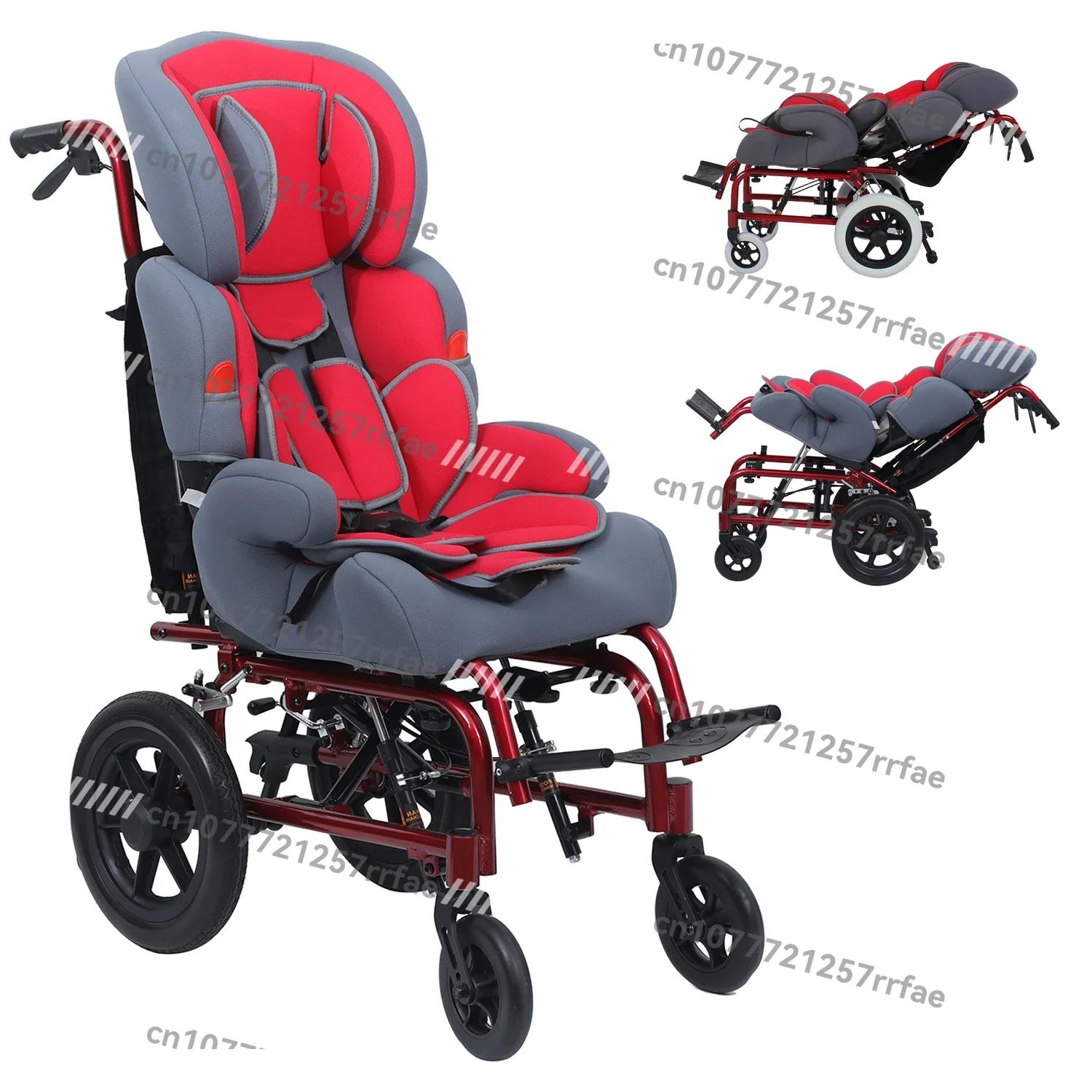 Space Children's Oblique Cerebral Palsy Wheelchair Special Needs Stroller Wheelchair Reclining Wheelchair