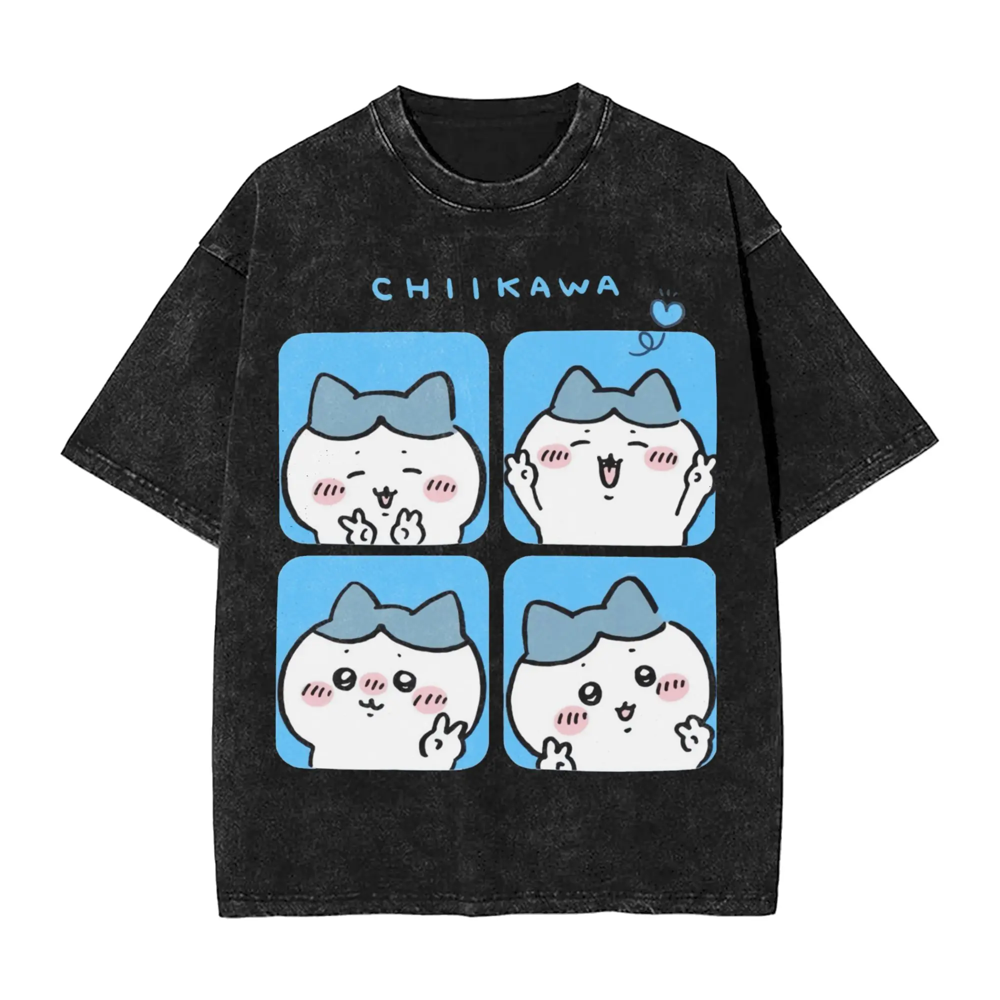 

Мужские милые футболки Chiikawa, пляжные футболки Y2K, забавная футболка с короткими рукавами, повседневная футболка в стиле Харадзюку с круглым вырезом, горячая распродажа