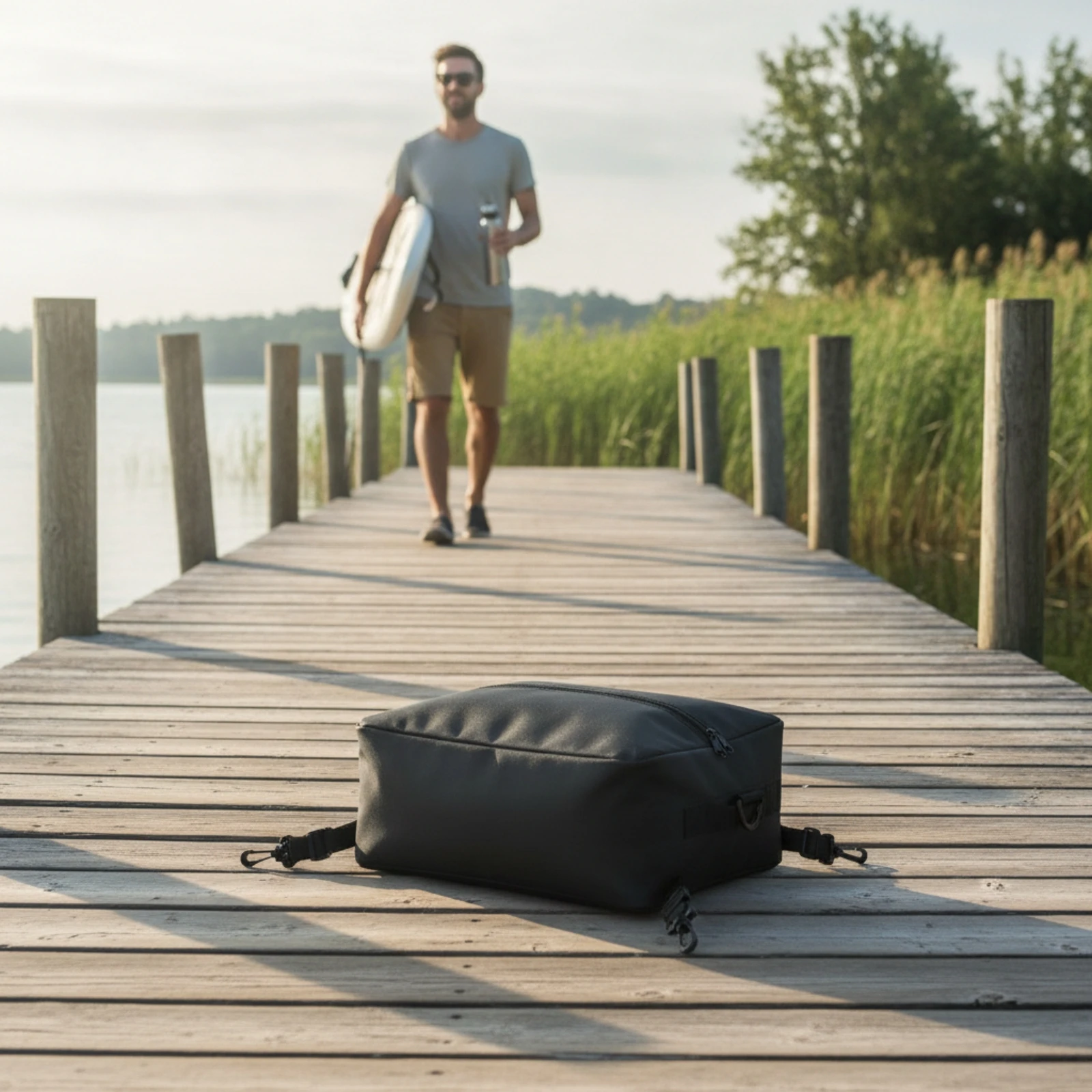SUP Deck Bag Waterproof Insulated Deck Bag Adjustable Lightweight for Paddleboarders, Paddleboarding, Kayaking view 4