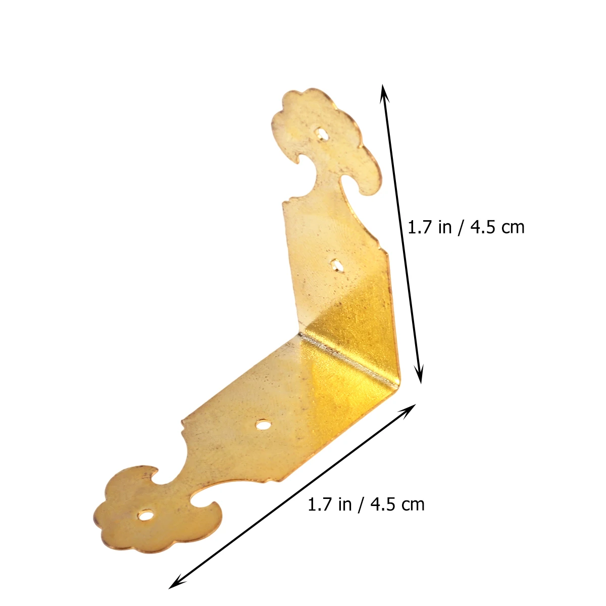 

4pcs Iron Luggage Case Jewelry Box Corner Brackets Wood Case Feet Leg Protector Golden Sturdy Durable Mounting Screws