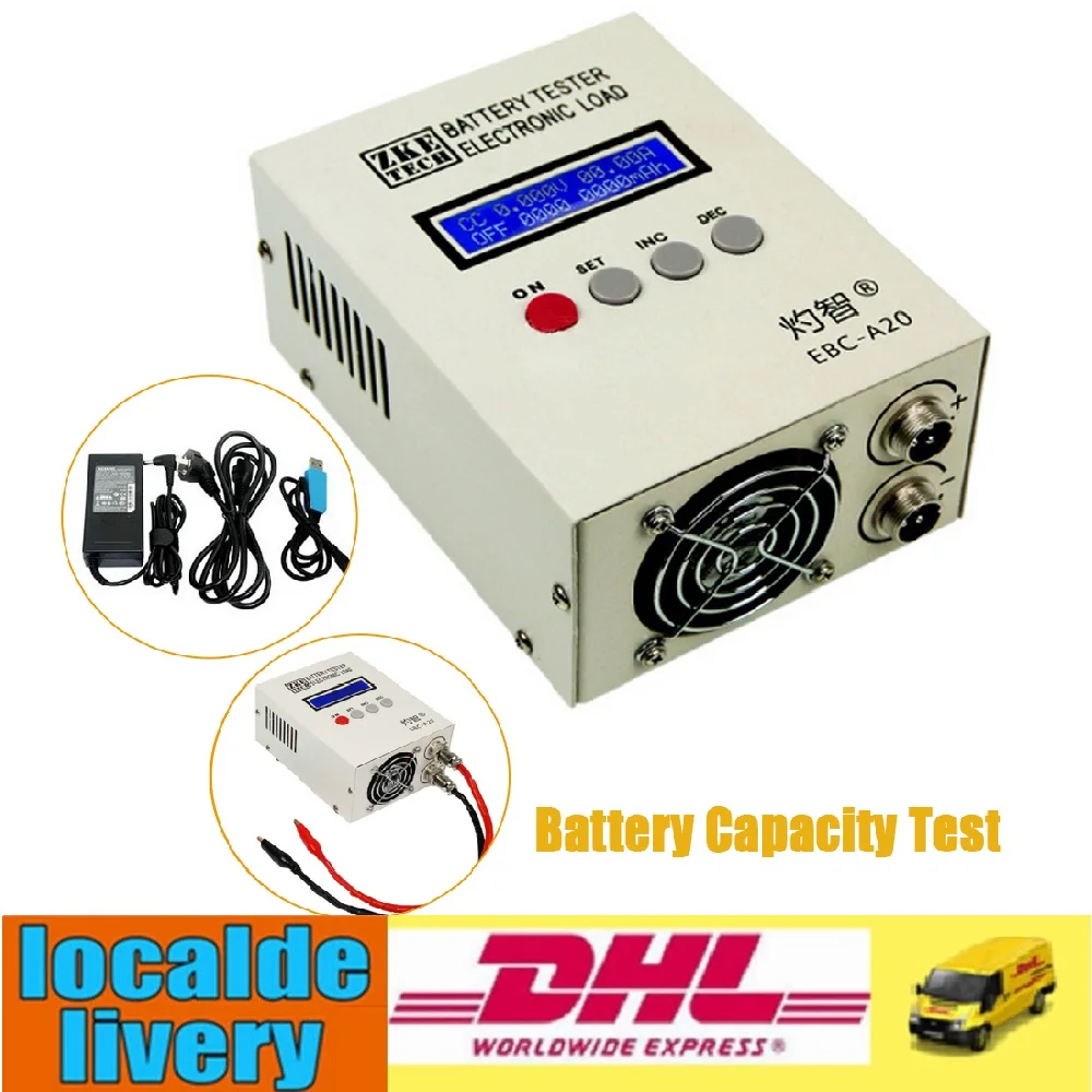 EBC-A20 Battery Capacity Tester Lead‑Acid Lithium Batteries Tester Iron Battery Capacity Detector 30V 85W