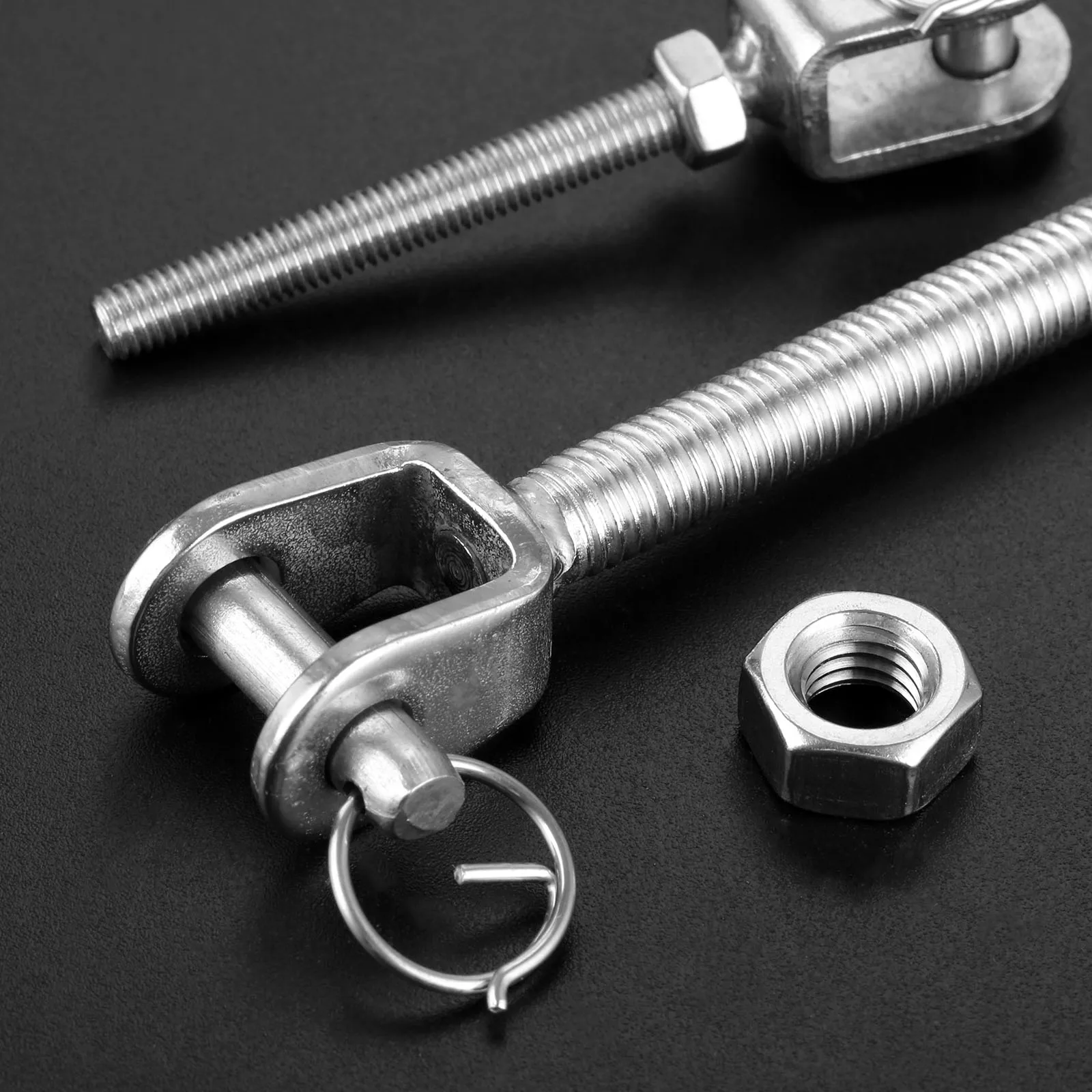 4PCS Edelstahl 304 M5 M6 M8 M10 M12 M14 Backe Offene Bolzen Mutter Spannschloss Einstellen Rigging Schraube Rudern für Seil Kabel Spannung – Detail 6