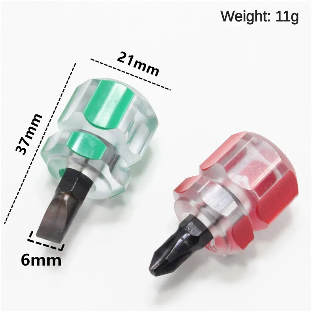 1Pcs Mini Small Portable Radish Head Screw Driver Transparent Handle Repair Hand Tools Precision Car Repair Screwdriver Kit Set