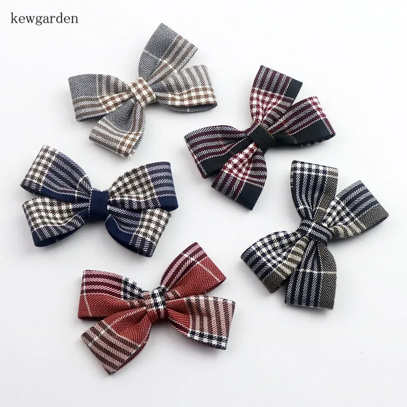 Kewgarden Grid Layering Cloth Fabric Ribbons 50mm 25mm 10mm Handmade Tape DIY Bowknot Cotton Plaid Ribbon Garment Accessories 8M