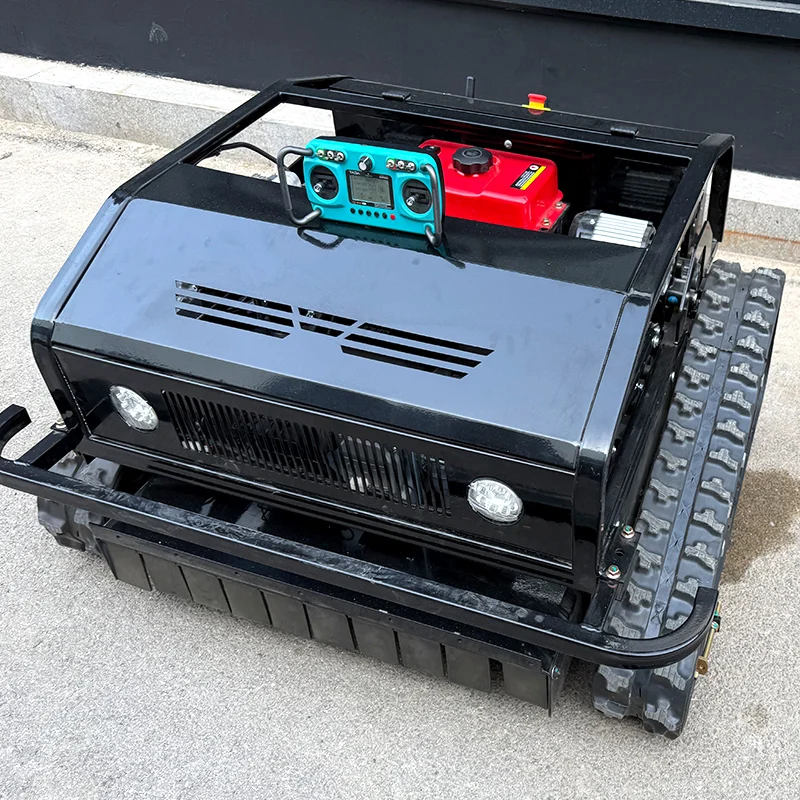 تخصيص القص الزاحف آلة آلة قطع العشب التحكم عن بعد جزازة العشب الزاحف روبوت حديقة ذاتية الدفع R