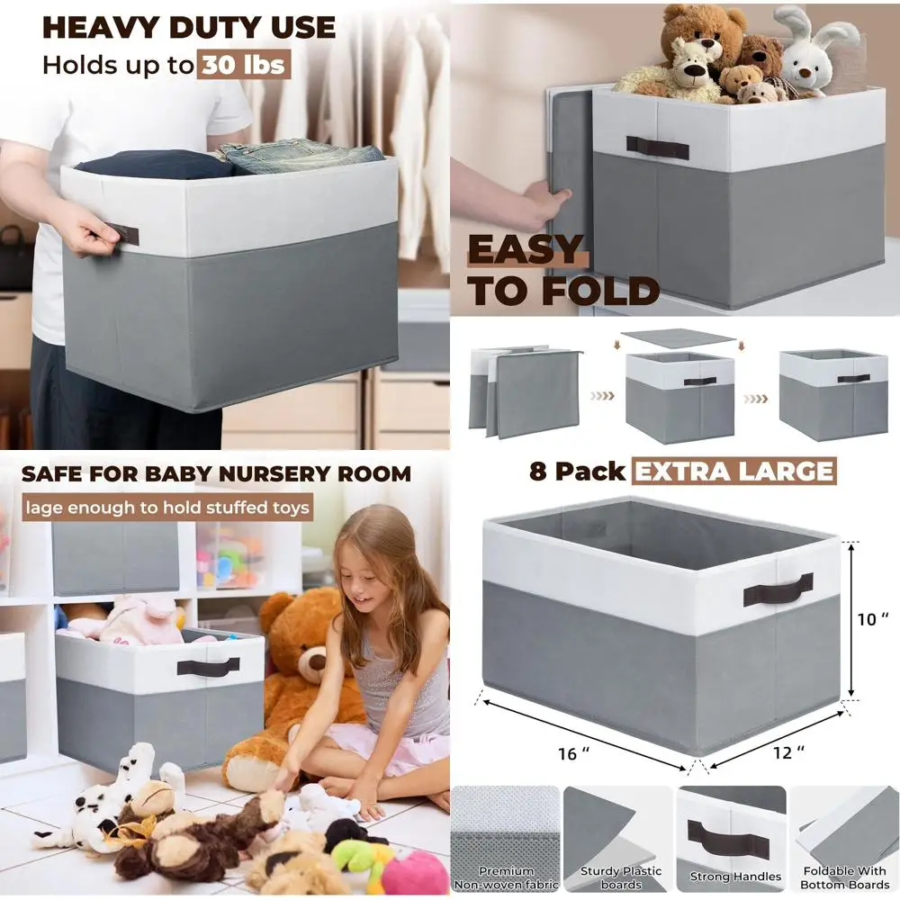 

Очень большие складные контейнеры для хранения шкафов и полки — идеально подходят для одежды, игрушек, одеял и предметов первой необходимости в общежитии.