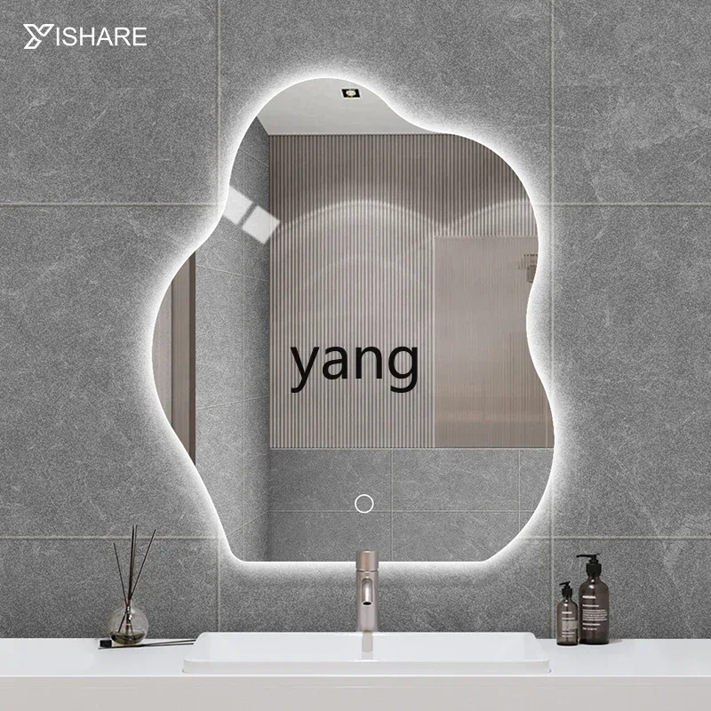 LTT special-shaped bathroom bathroom wall hanging irregular luminous makeup mirror