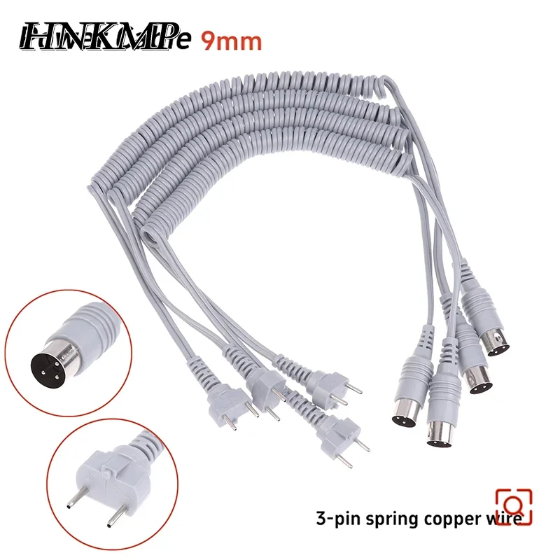 1.5M Grey 3-pin 9mm For Strong 210 204 90 105L 102L Nail Handle Power Cable Electric Manicure Drill Spring Wire
