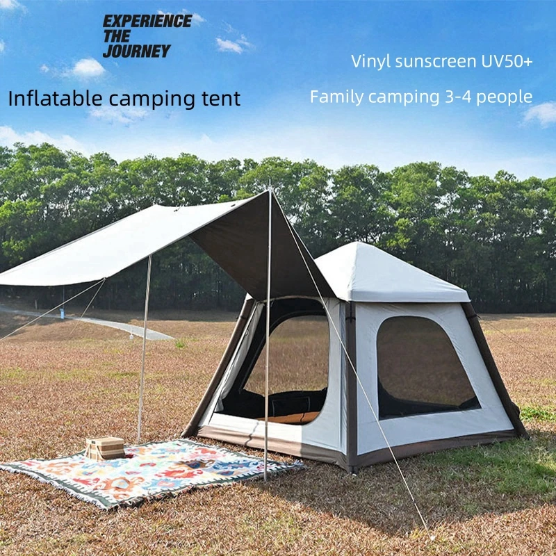 

Camping Inflatable Tent Outdoor 3-4 People Automatic Quick Open Simple Camping Beach Tent Sun Protection Awning