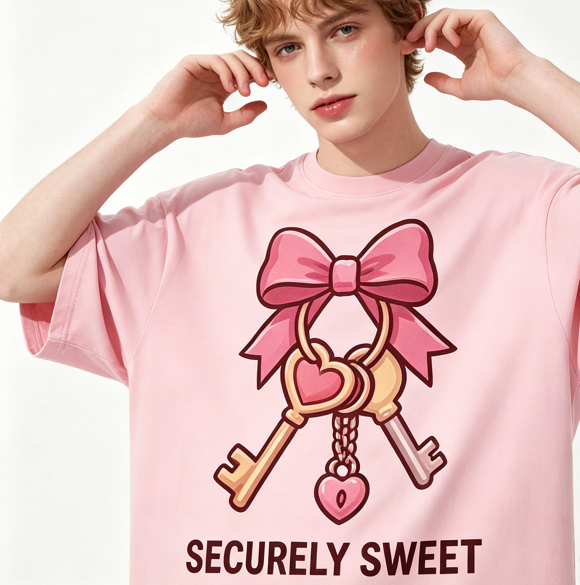 LGBT Silicone Chastity Cage Black Tee Tiny Locked Boy Soft Femboy Adorable Catboy Submissive Otokonoko Alt Streetwear