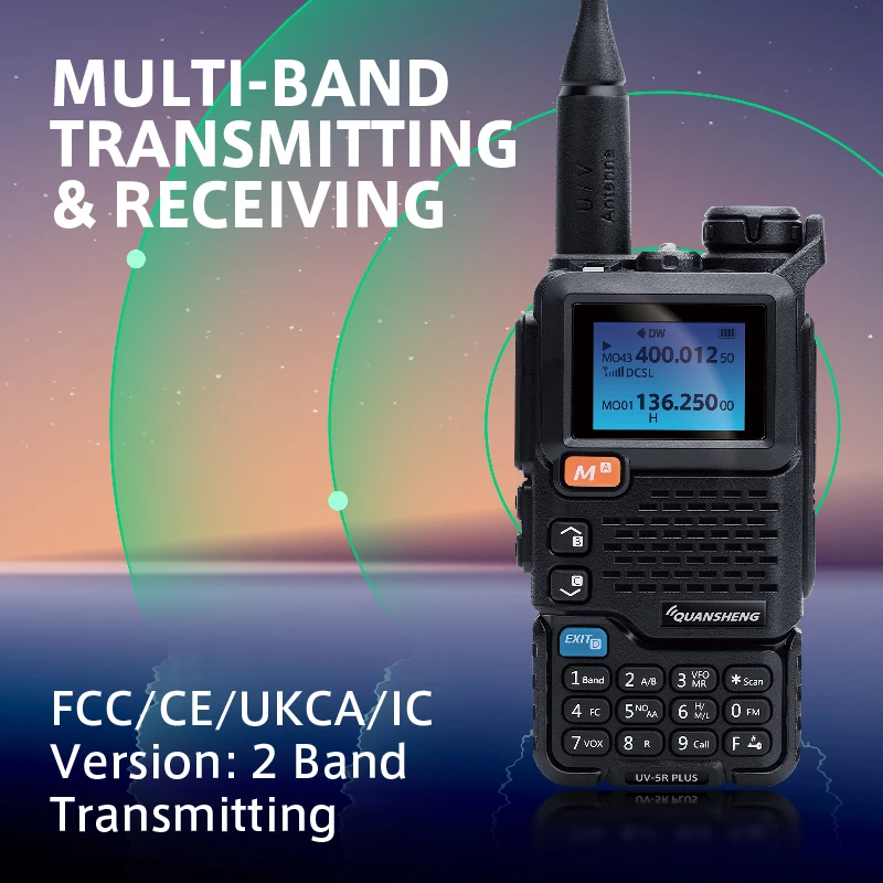 Quansheng UV5Rplus Walkie-talkie Full-band Aviation Band Hand-held Outdoor Automatic One-button Frequency Matching Go on Road Tr
