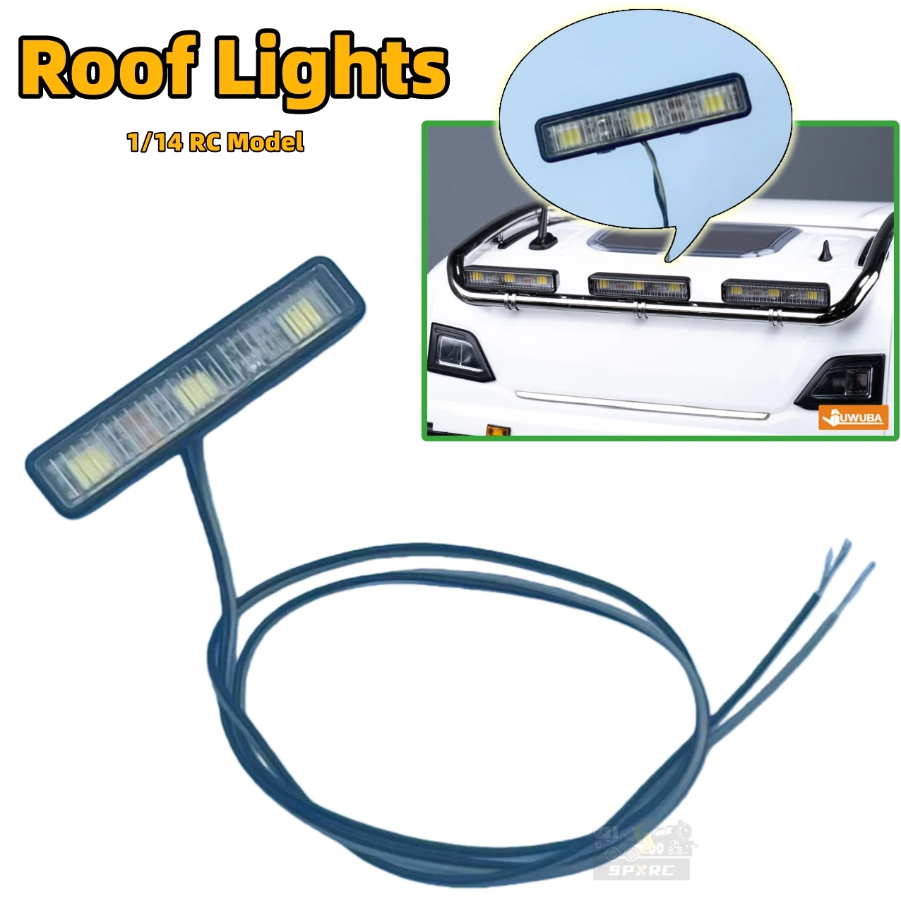 

Светодиодные фонари на крыше, прямоугольный прожектор 3 В, CFD-C30 для 1/14 Tamiya RC SCANIA 770S VOLVO BENZ MAN 1/10, детали игрушек для гусеничных грузовиков