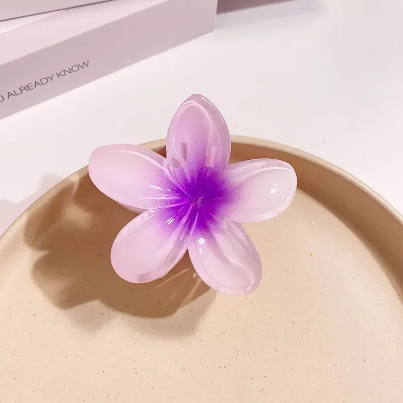 8CM Women's Vacation Style Bauhinia Hair Clip Back Spoon Pan Hair Shark Clip Girl's Fashionable Sweet and Personalized Grab Clip image 5