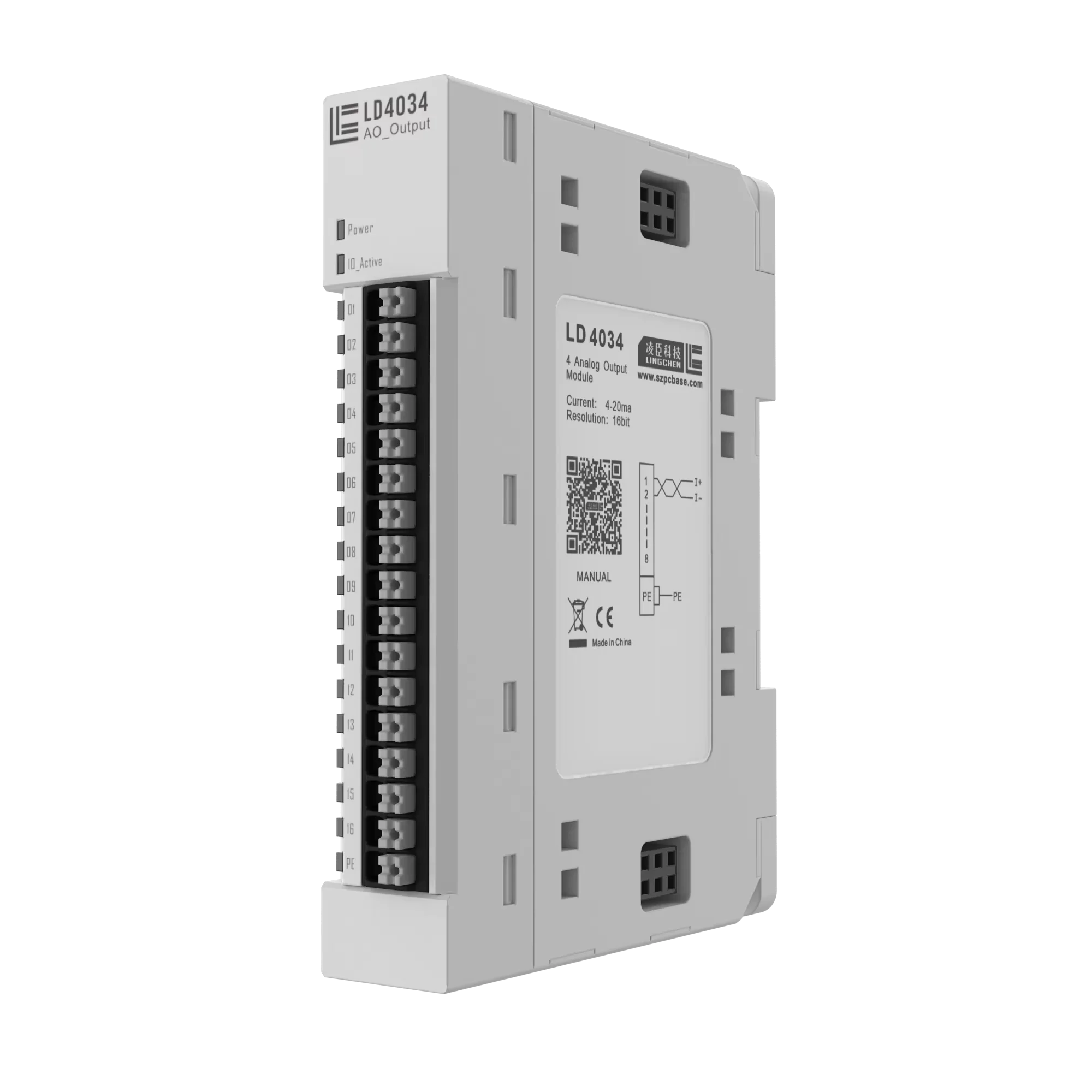 

High Performance 4 Channel Analog Output IO Module Remote Input and Output Module LD4034