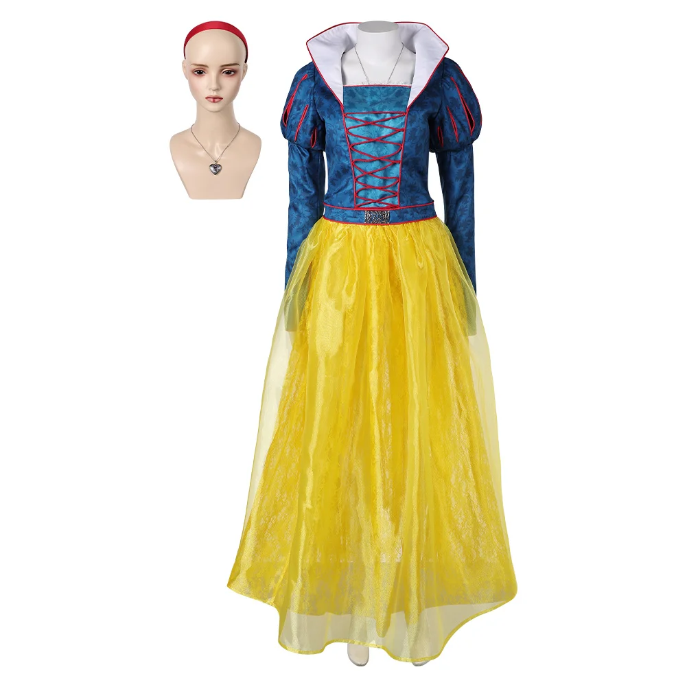 Vermomming Live Action Sneeuw Cosplay Jurk Hoofdband Rachel 2025 Cartoon Prinses Kostuum Vrouwen Meisjes Rollenspel Fancy Party Kleding