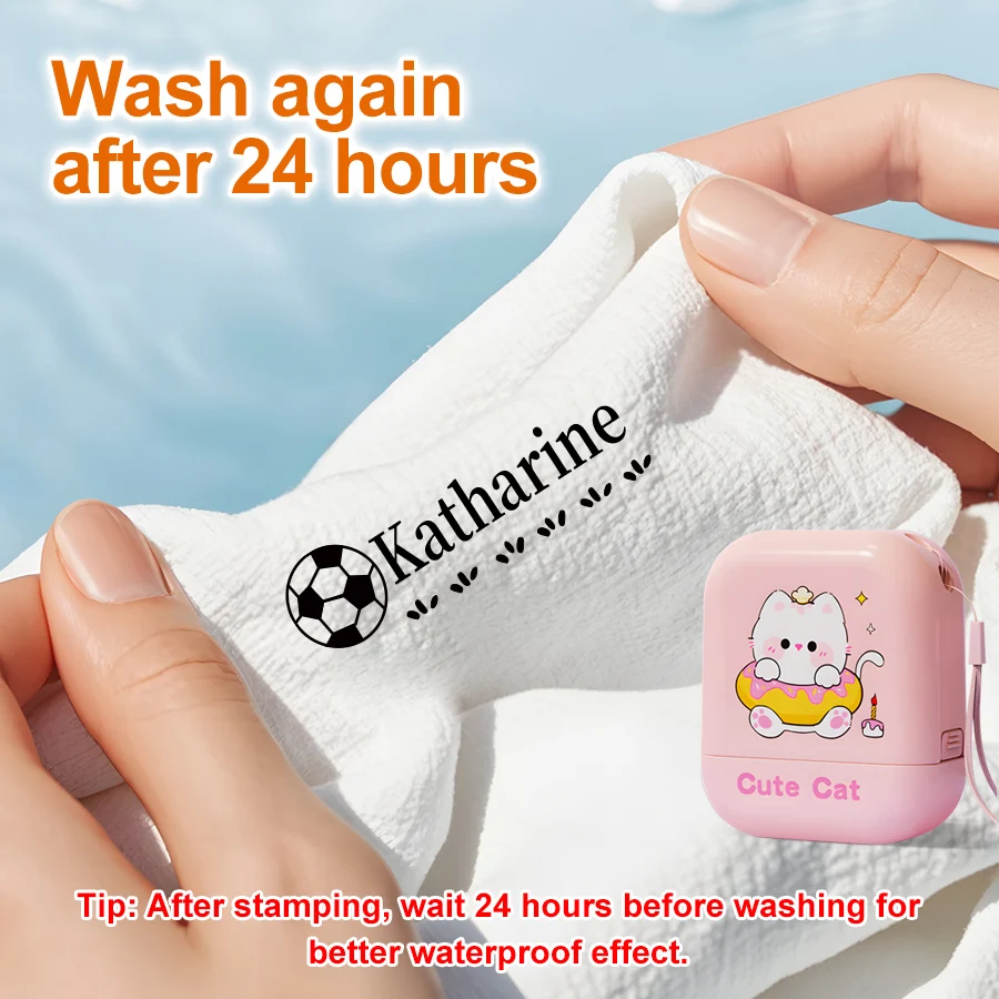 Custom Name Stamp for Kids - Personalized Waterproof Ink Seal for School Bags Travel Kindergarten, Gift for Children