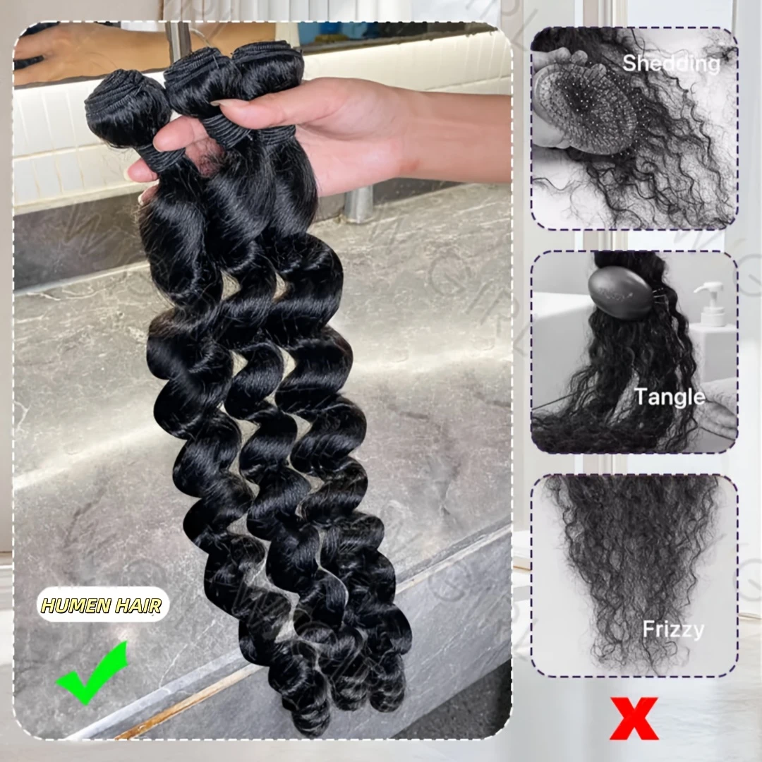 34 36 38 40 Inch Loose Wave Bu - Winter Clothing Bundle recension och pris