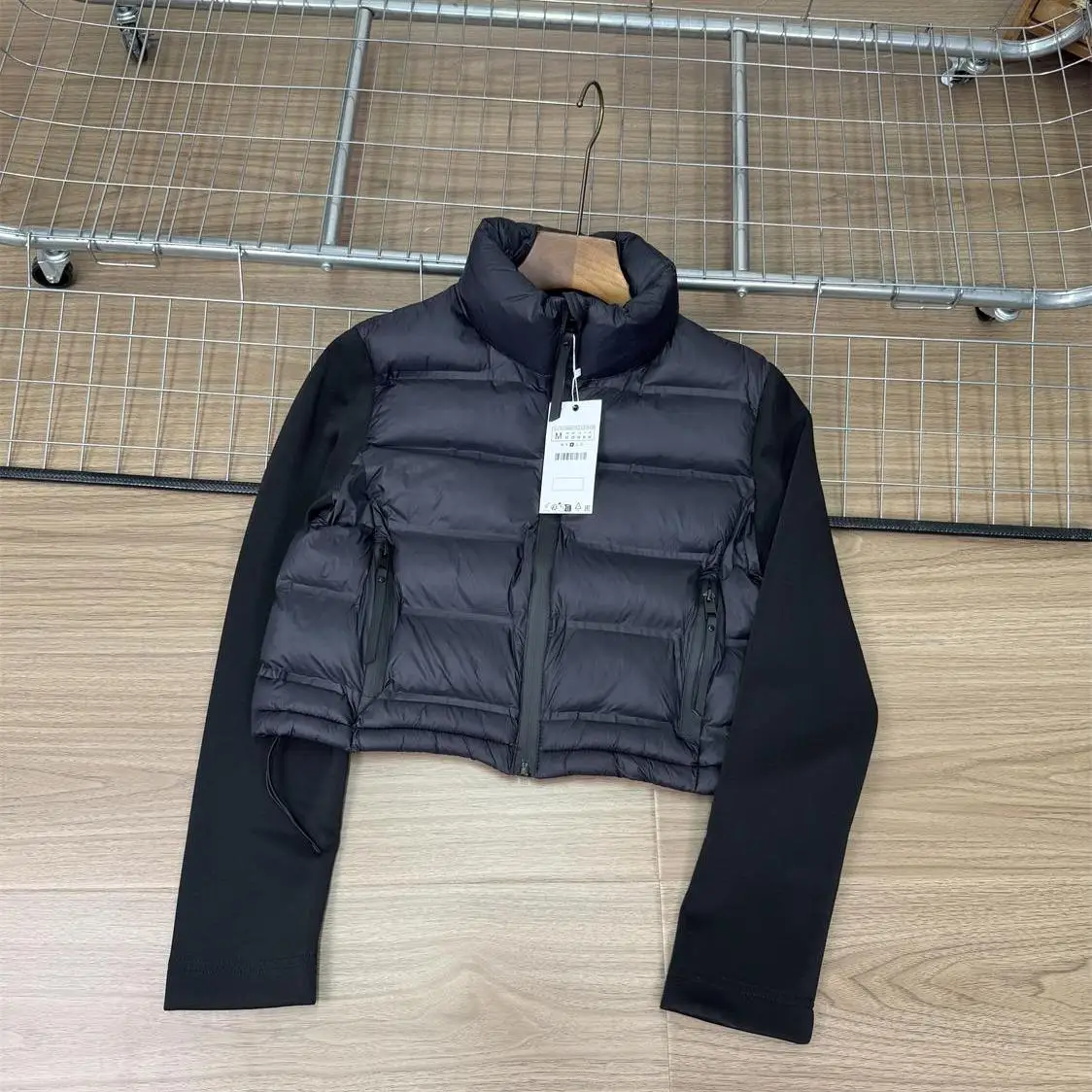 

WMXZ Autumn Lightweight ort Cotton Jaet Stand Collar Patchwork Coat Thin Cotton Clothing Outerwear for Women