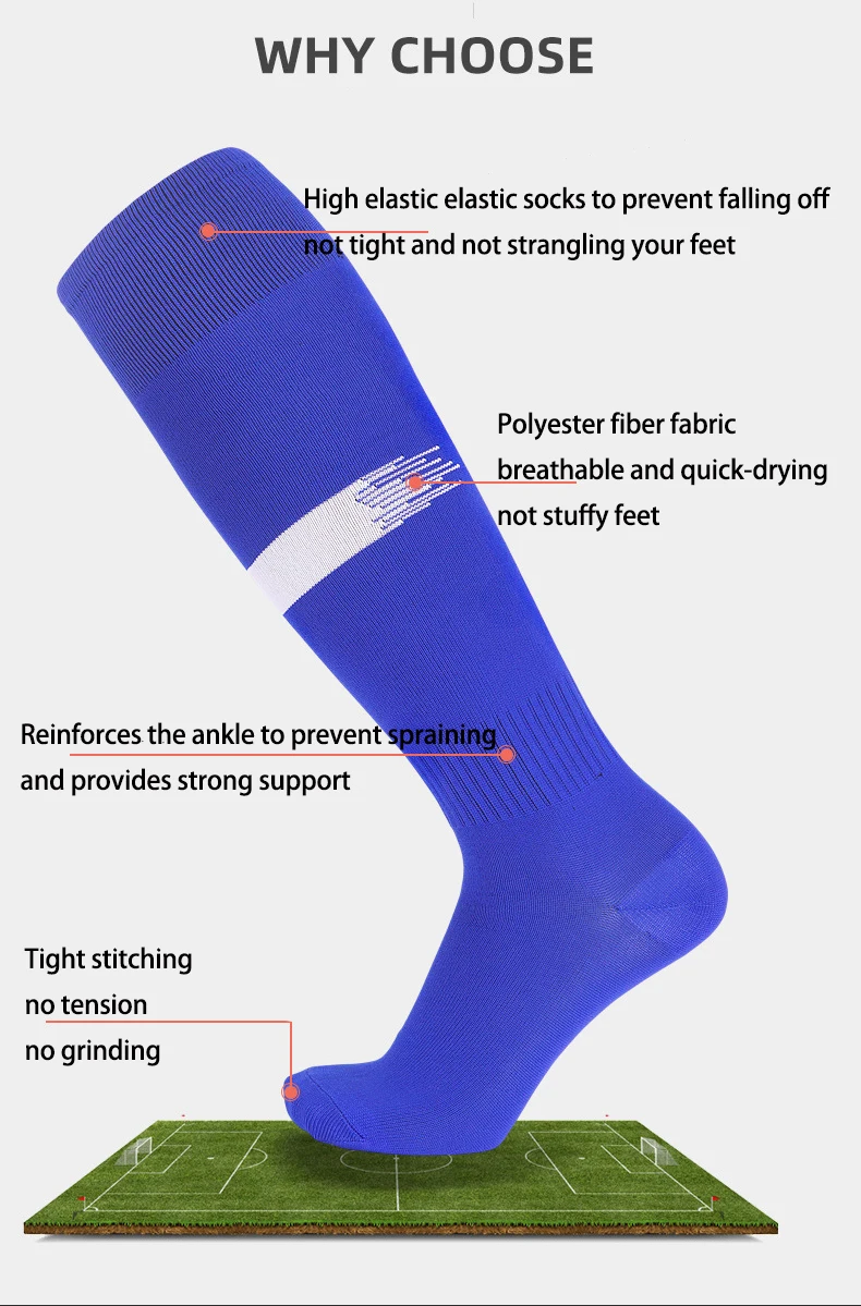 Summer adult thin section high tube football socks men's training ball socks children's striped long tube sports socks