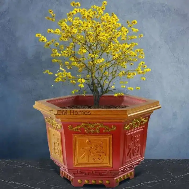 

Concrete Outdoor Pot Hexagonal Flower ABS Building Garden Thickened Cement Plastic Mold Model Large Bonsai Abrasive Tool Mold M