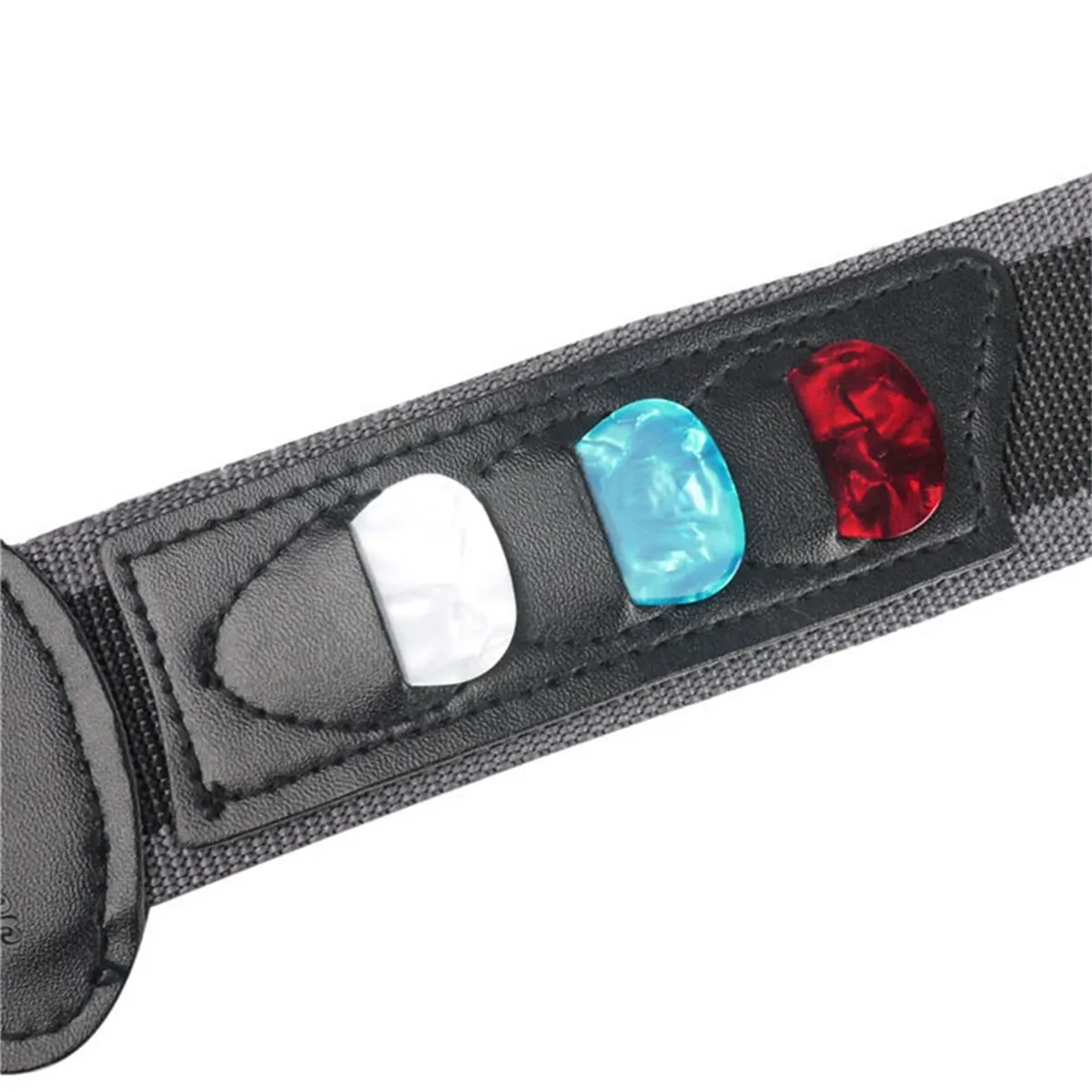 Electric Guitar Strap Adjustable with 3 Guitar Picks Holders PU Leather Ends Acoustic Guitar Bass Strap Belt Accessories