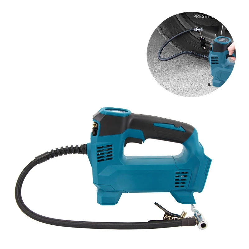 

18V Cordless Rechargeable Air Pump For Car Bicycle Tires Balls Portable Car Tire Inflator Air Compressor For Makita 18V Battery