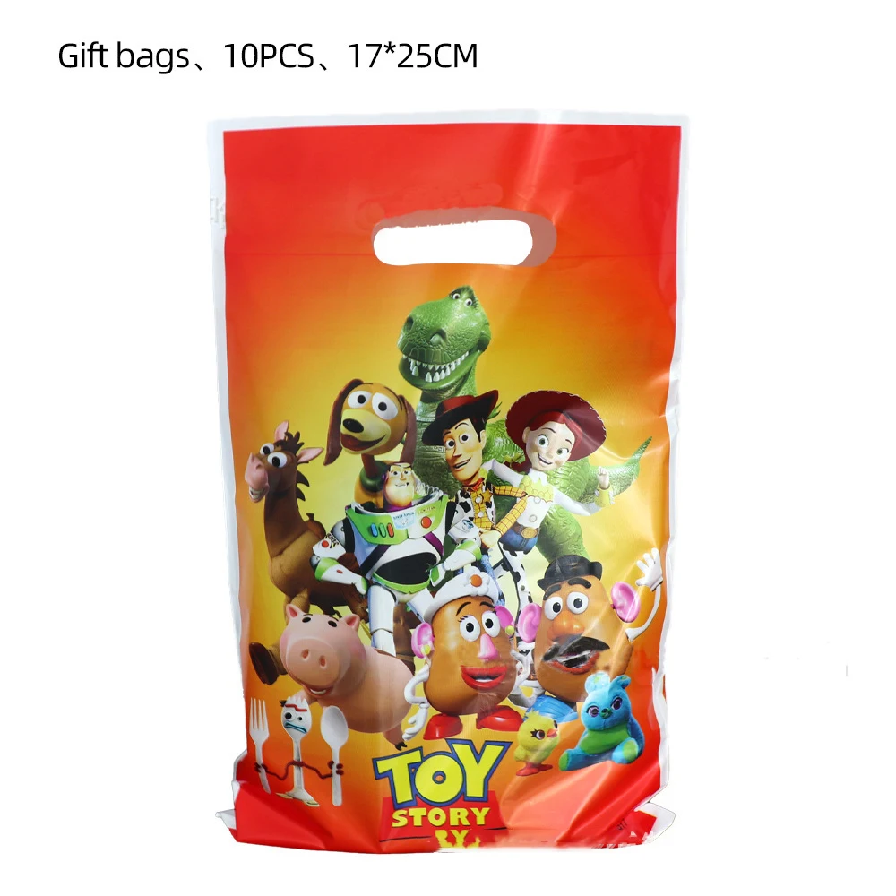 10pcs Disney Toy Story sacchetti regalo per feste sacchetti di caramelle sacchetti di bottino per feste per bambini Boy Girl Kids Birthday Party Favors forniture Decor