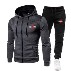 2024 new link men's sportswear casual zipper pullover men's set autumn and winter two-piece set men's sportswear+pants set